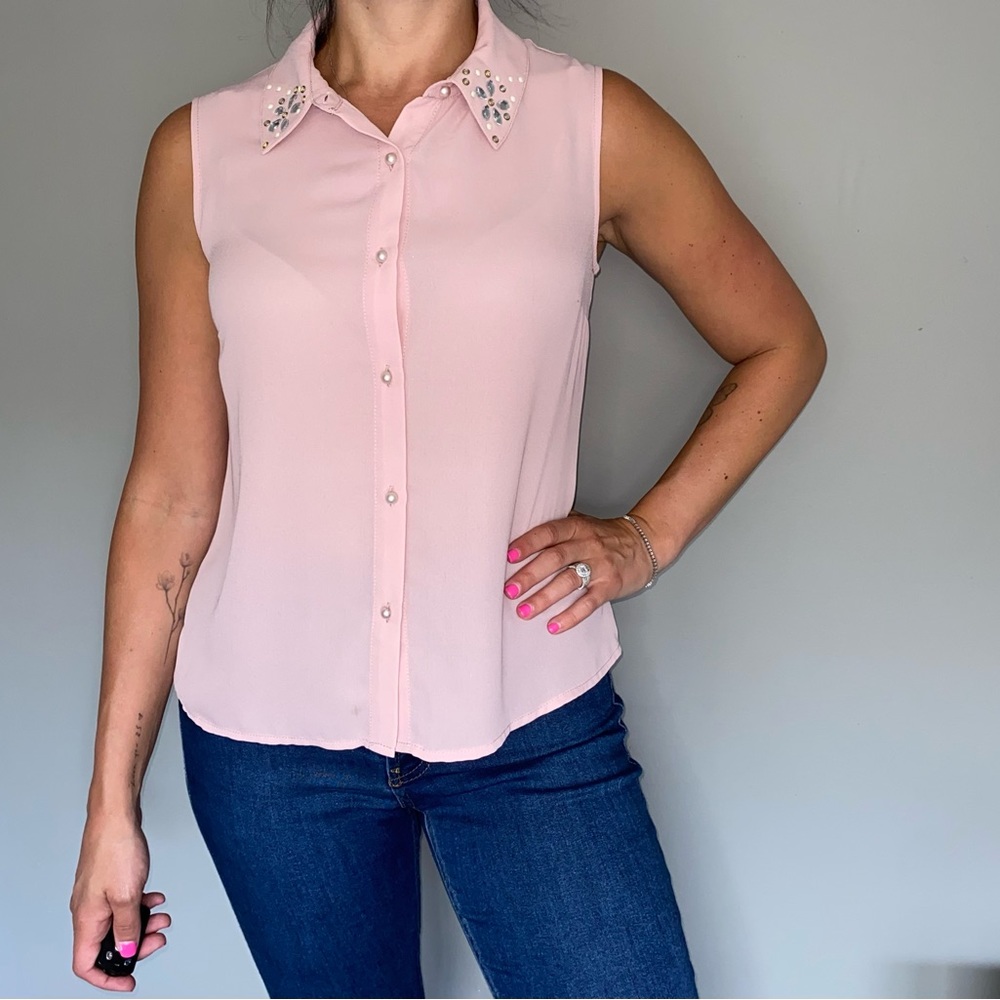 Light Pink Bedazzled Tank